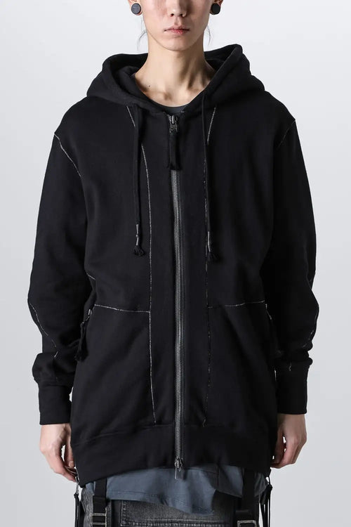 Untwisted Fleece-Lined Hooded Jacket - D.HYGEN