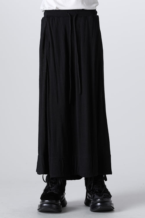 Overlap Easy Pants Black - JULIUS