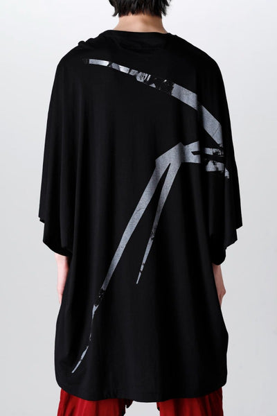 Printed Big Kite T-shirt Black - JULIUS
