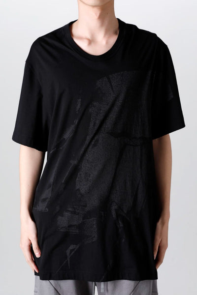 Printed Regular T-shirt Black - JULIUS