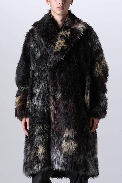 Modacrylic Jacquard Fur Coat - JULIUS