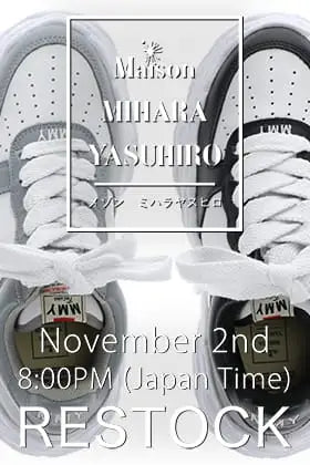 [销售预告] 11月2日 (四) 日本时间晚上8点开始销售Maison MIHARAYASUHIRO「WAYNE」皮革低帮运动鞋!
