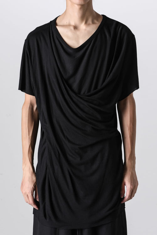 Rayon / Silk Jersey Drape Neck Cut & Sewn - JULIUS