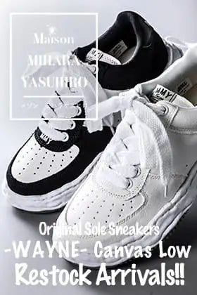 [Arrival Information] Maison MIHARAYASUHIRO 「WAYNE」 canvas low cut sneakers are available now!