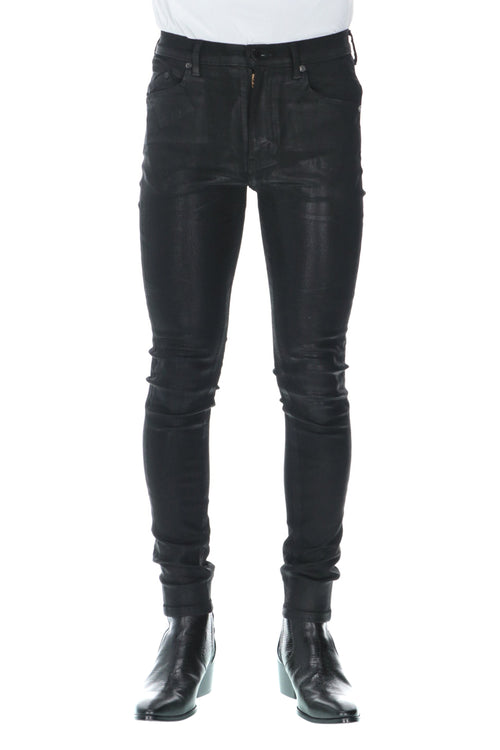 EX fit denim coating leggings pants - GalaabenD