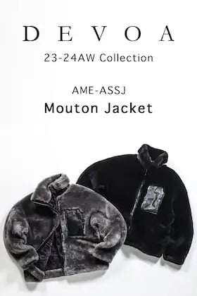 DEVOA 23-24AW Mouton Leather Jacket