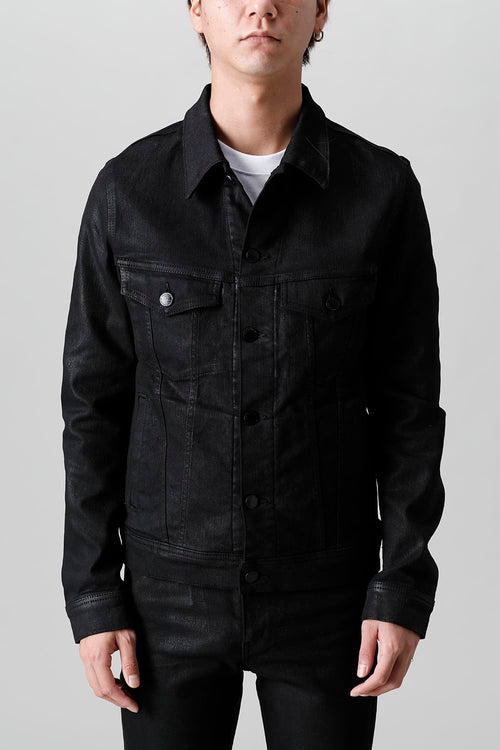 Black coating Denim jacket - GalaabenD