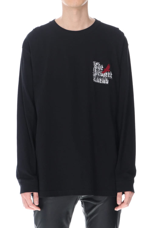 Embroidery Long sleeve t-shirt (Black) - GalaabenD