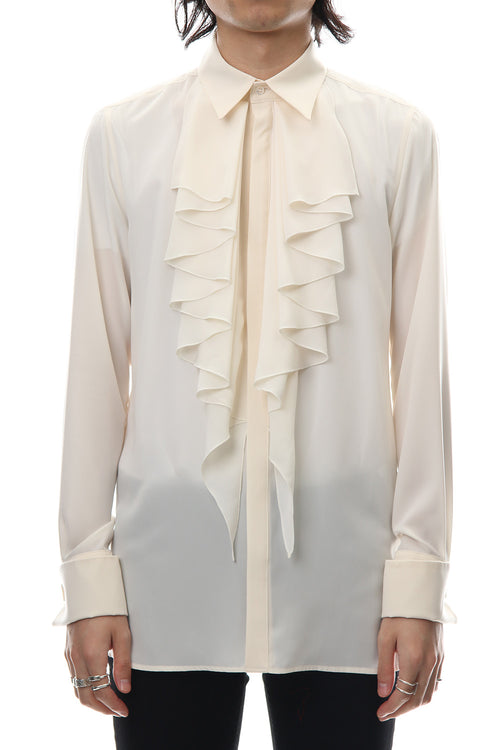 Lambert Crepe De Chine Frill Shirt - GalaabenD - ガラアーベント