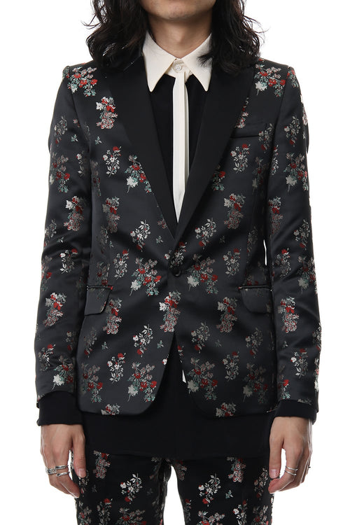 Satin Flower Jacquard 1B Jacket - GalaabenD