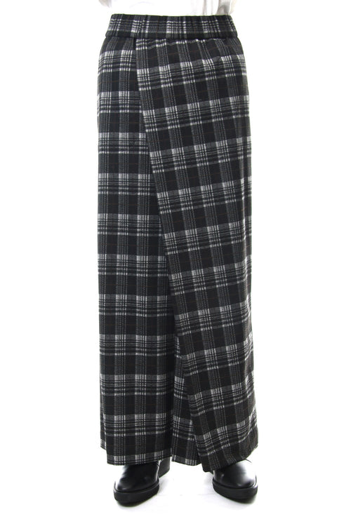 Classic Check Jacquard Knit Warp Pants - GalaabenD