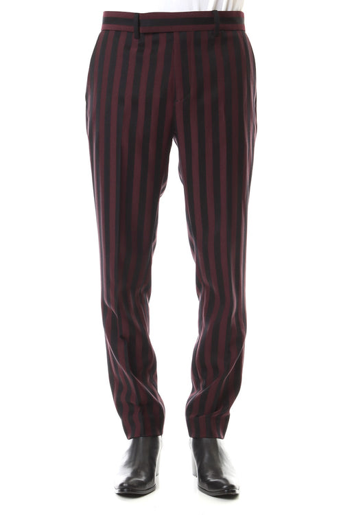 Jacquard stripe stretch slacks - GalaabenD