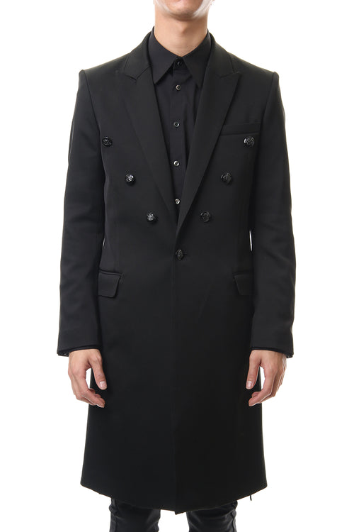 Hybrid French Twill Long Jacket Black - GalaabenD