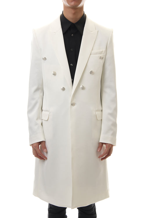 Hybrid French Twill Long Jacket (Off White) - GalaabenD - ガラアーベント