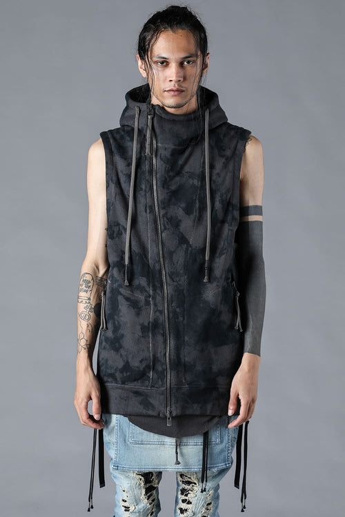 Untwisted Fleece-Line Coate Hooded Vest - D.HYGEN