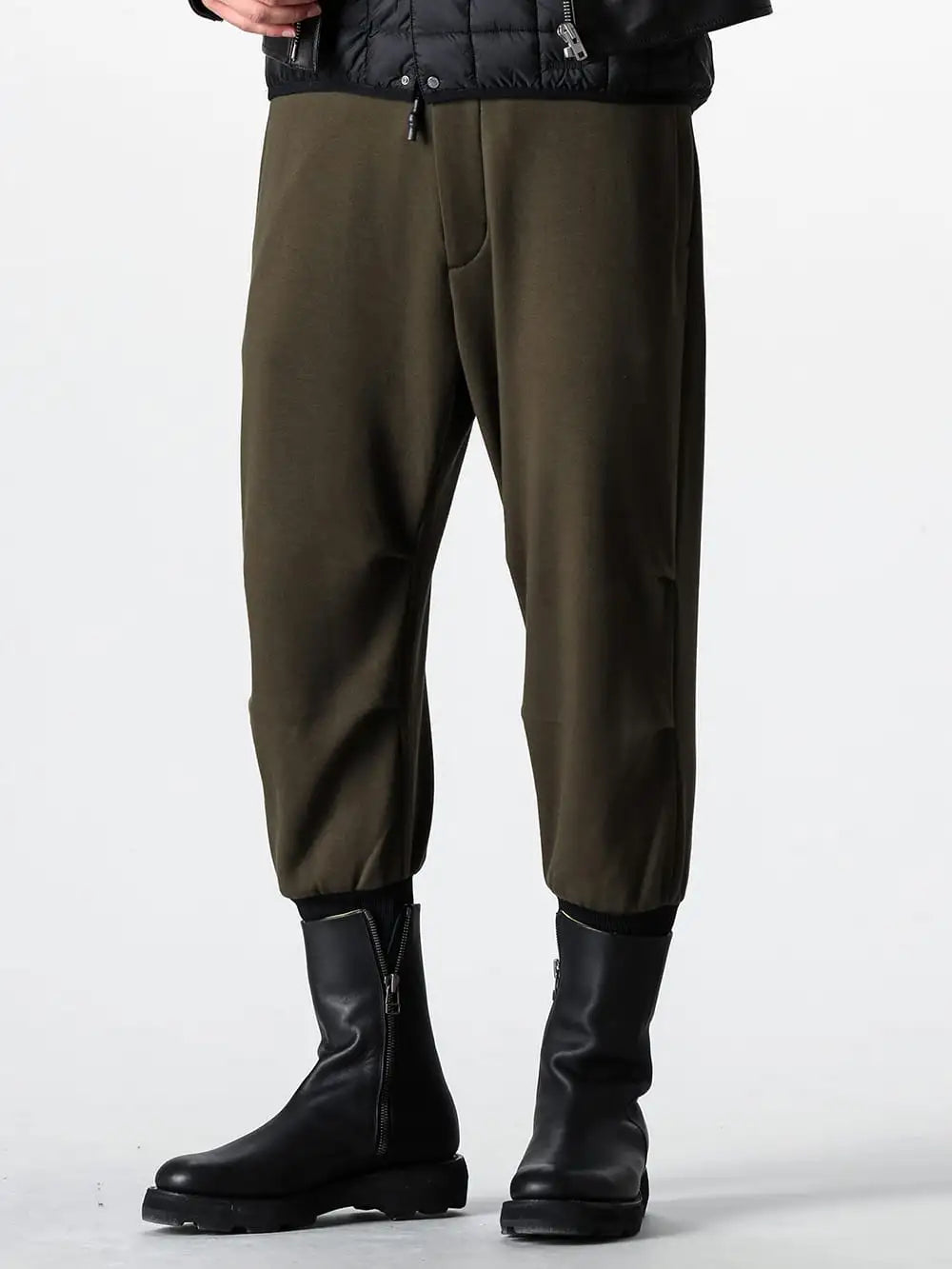 RIPVANWINKLE 23-24AW - RIPVANWINKLE Balloon Jersey Pants with 'Bomber Heat' Fabric Ideal for Midwinter! - RB-542-Khaki - Balloon Jersey Khaki - RB-521 - Side Zip Boots 3-001