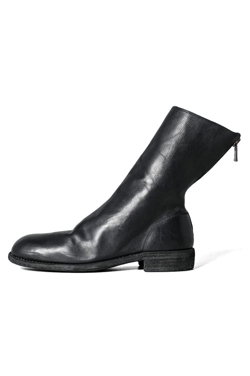 Back Zip Mid Boots - Horse Full Grain Leather - 988X - Guidi