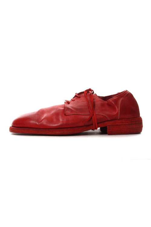Classic Derby Shoes Laced Up Single Sole - 992 Horse Full Grain Leather - Guidi