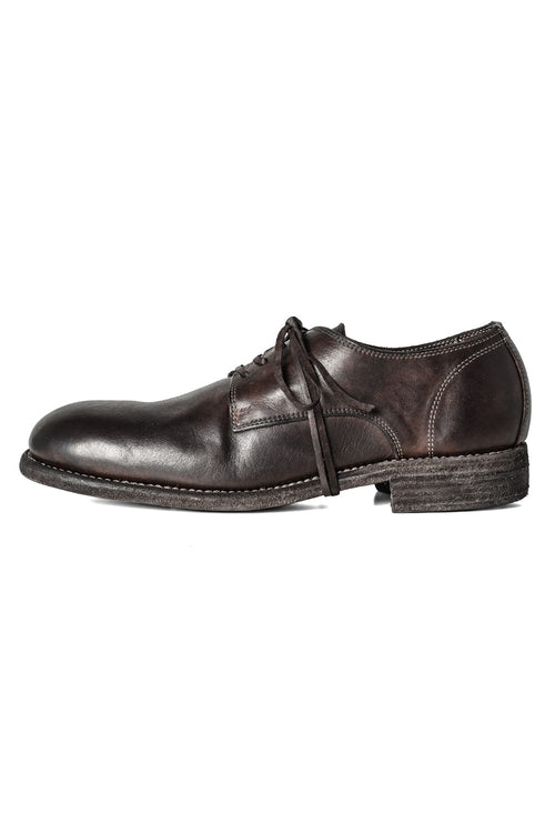 Classic Derby Shoes Laced Up Single Sole - Horse Full Grain - 992X CV60T - GUIDI