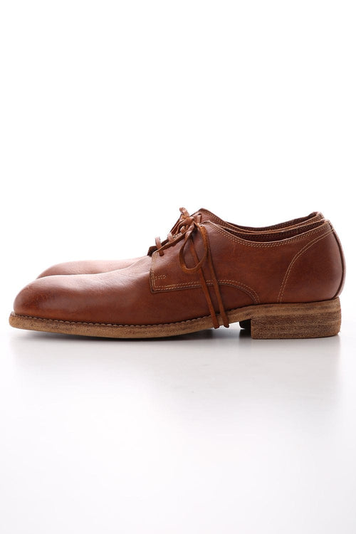 Classic Derby Shoes Laced Up Single Sole - Donkey Full Grain - 992X - Guidi
