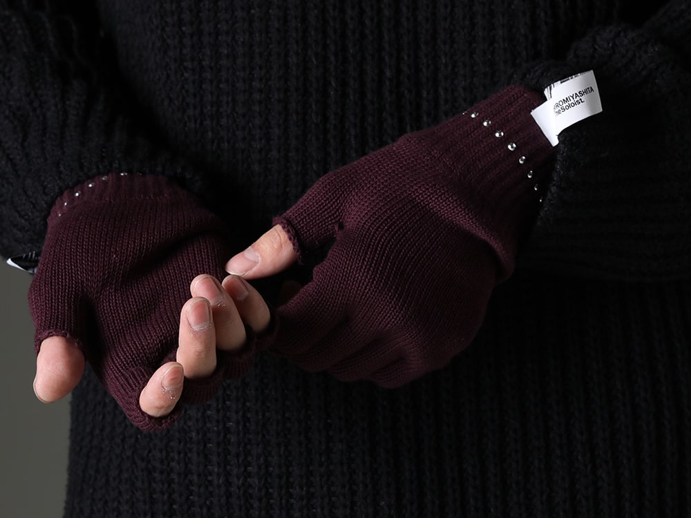 TAKAHIROMIYASHITATheSoloist. 23-24AW - sa.0084AW23-Bordeaux(fingerless gloves Bordeaux) - 4-006