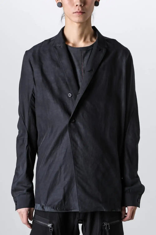 Uneven Dyed Linen x Rayon Tailored Shirt JKT - D.HYGEN