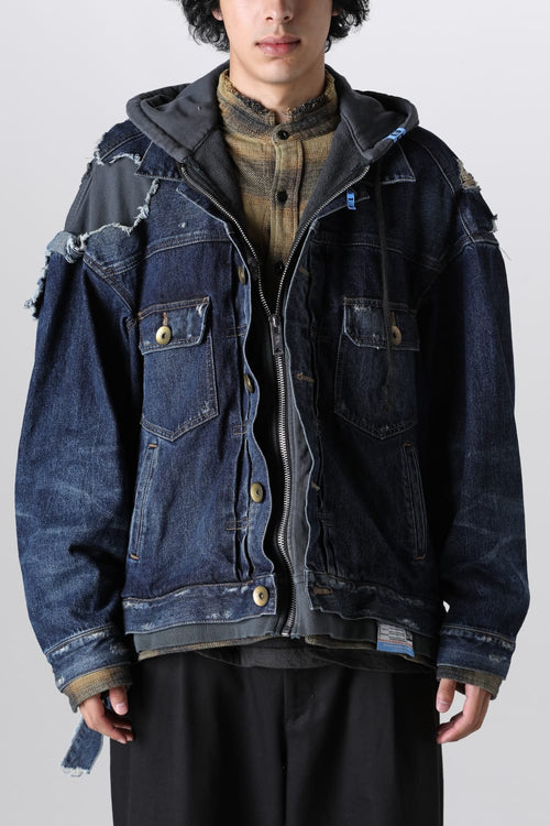 Mix Layered Denim Jacket - MIHARAYASUHIRO