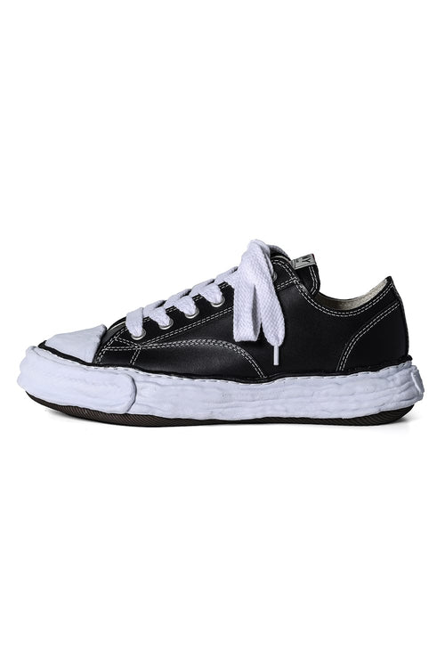 PETERSON 23 Leather Low Cut Sneakers Black - MIHARAYASUHIRO