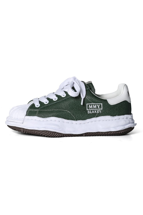 BLAKEY Original sole Embossed Leather Low-top Sneaker Green - MIHARAYASUHIRO