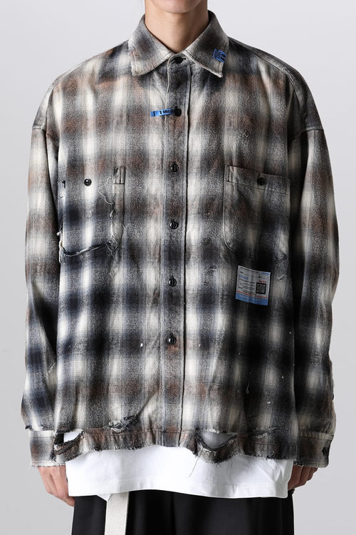 Vintage-Like Check Shirts Black - MIHARAYASUHIRO