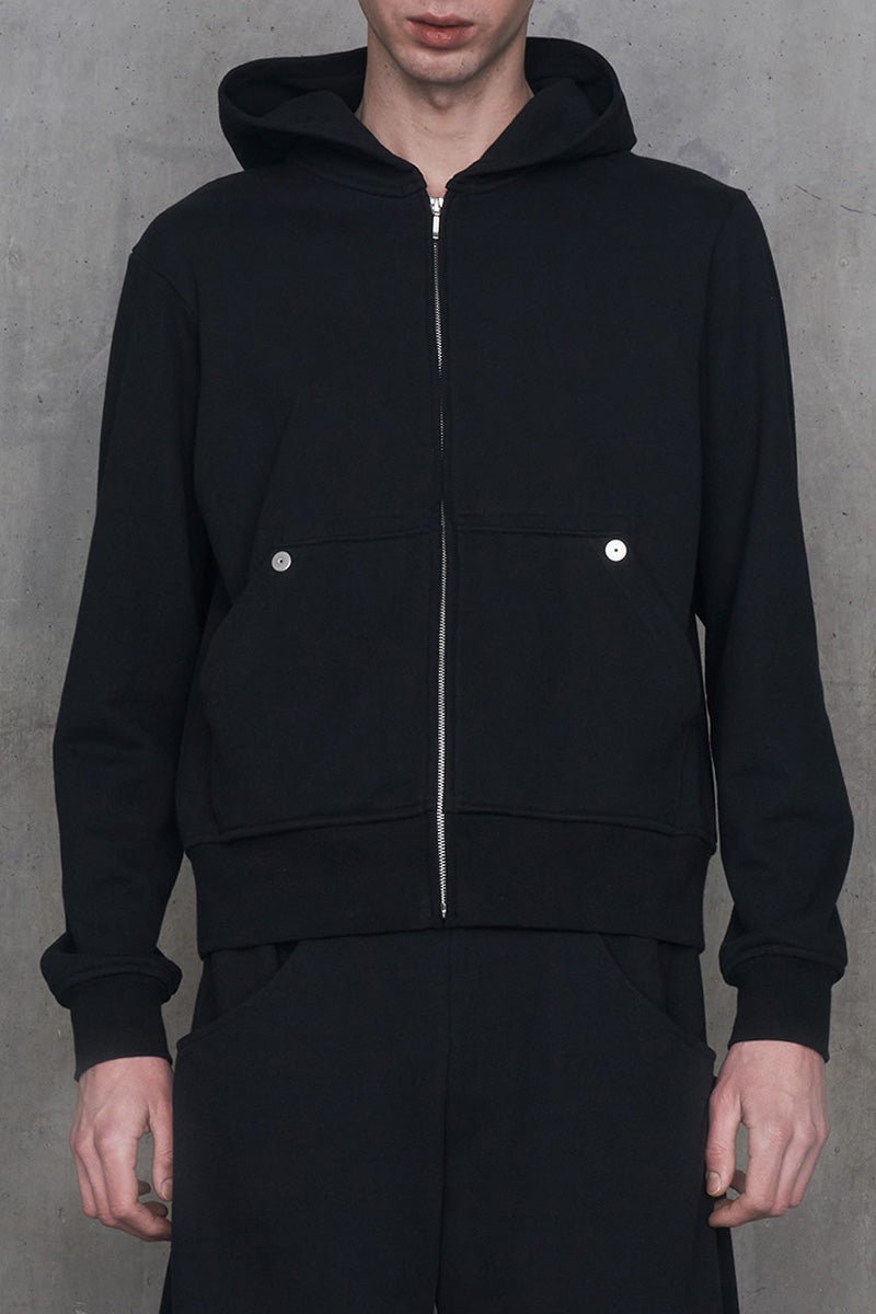 AW23-JER-103-01 | Full Zipped Hoodie Cotton Jersey | Omar Afridi