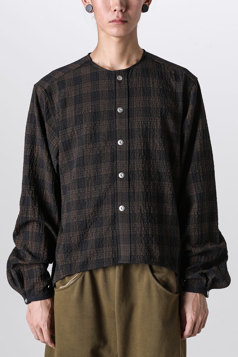 Black×GOmar Afridi 21ss Gingham check Shirt