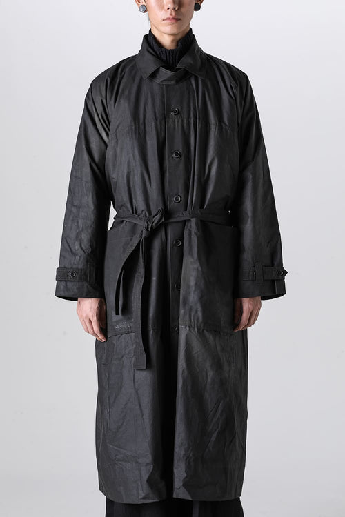 COAT#26 Black Khaki Waxed Cotton - JAN-JAN VAN ESSCHE