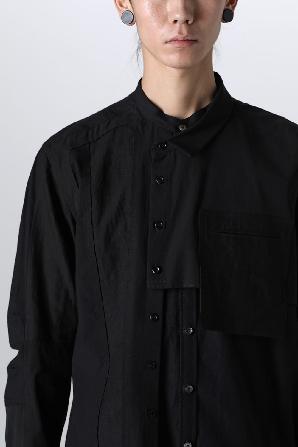 FRAGMENT SHIRT BLACK / WHITE STITCH