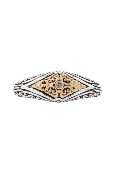 GR85 - Aretousa Ring With Diamond - Gerochristo