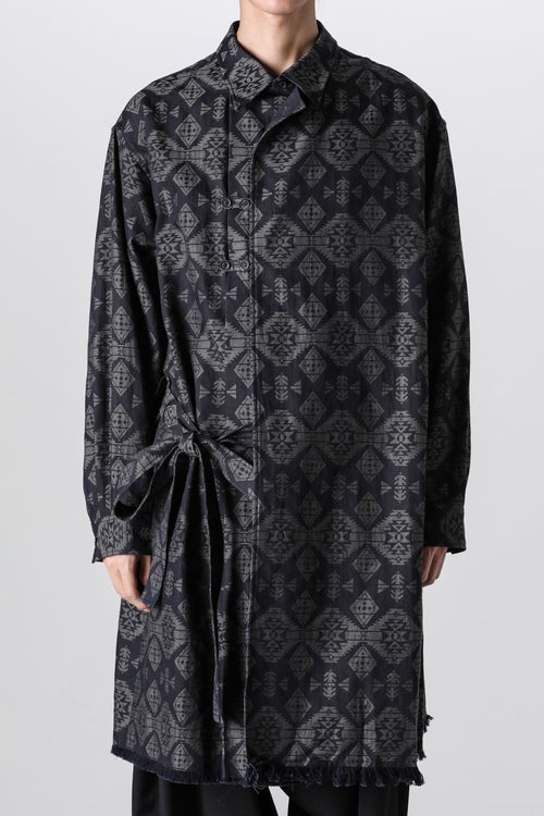 Left 2Layerd Pattern Gown Blouse - Yohji Yamamoto