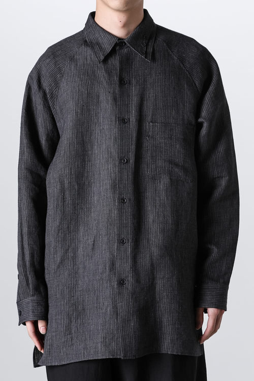 Double Collar Decorative Button Blouse - Yohji Yamamoto