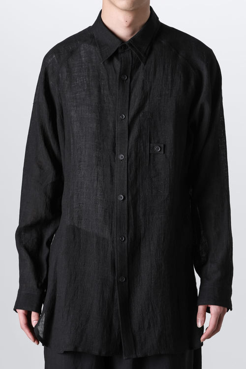 Double Left Collar Placket Blouse - Yohji Yamamoto