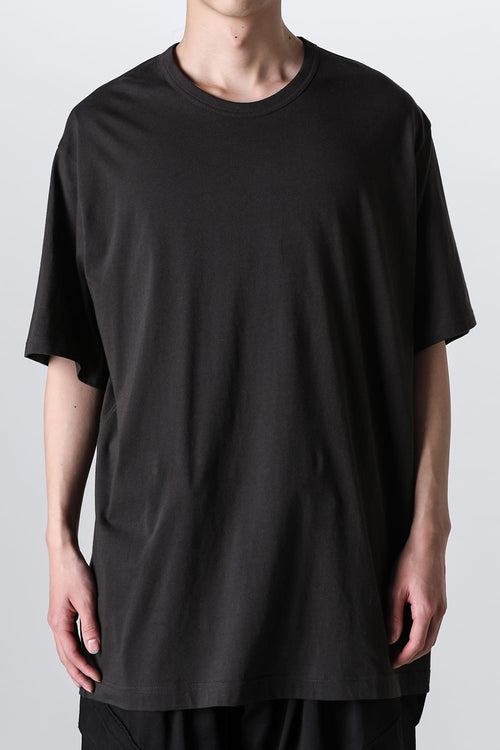 Crew Neck Short Sleeve T-Shirt  Charcoal - Yohji Yamamoto