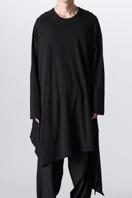 縛りラグラン アシンメトリーTシャツ - Yohji Yamamoto - ヨウジヤマモト