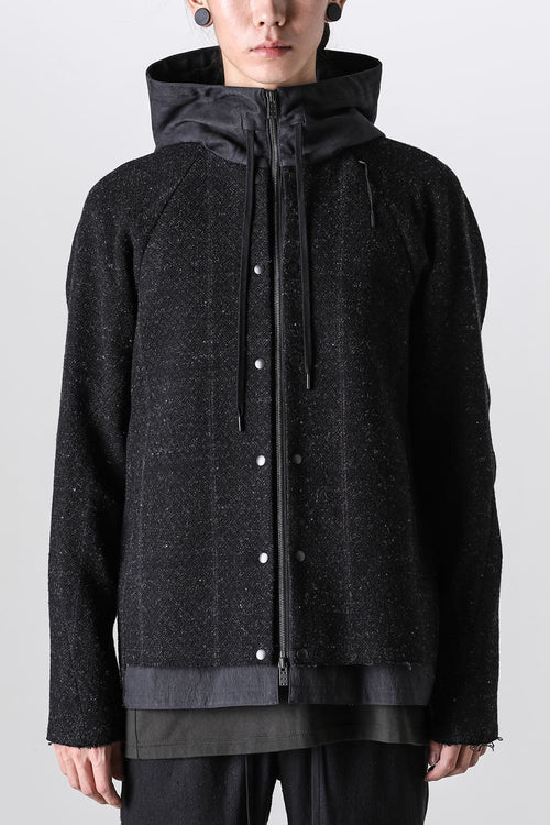 Hooded jacket Shetland wool - DEVOA