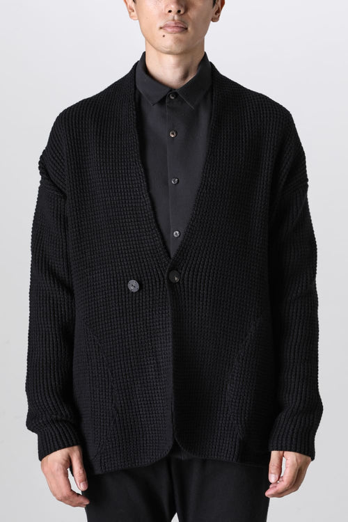 Knit cardigan cotton / cashmere Black - DEVOA