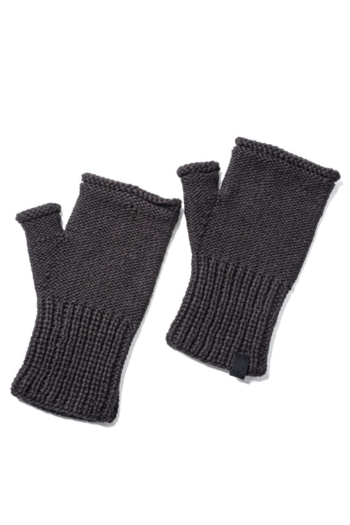 Knit glove cotton / cashmere Chocolate - DEVOA