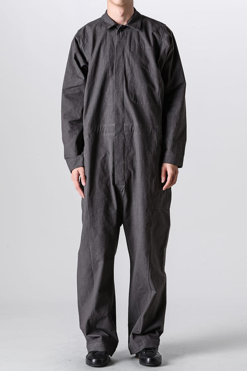 JUMPSUIT Dense Dobby Cloth Eggplant Grey - O PROJECT