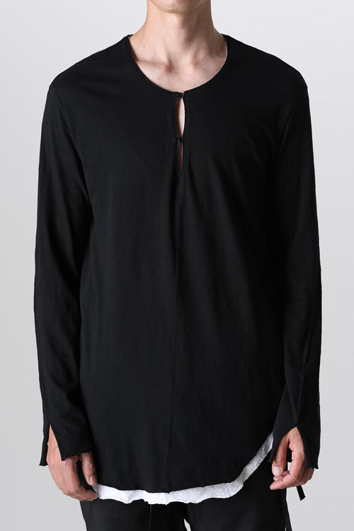 LAYERED TUNIC CUTSEW Black/White - ASKyy