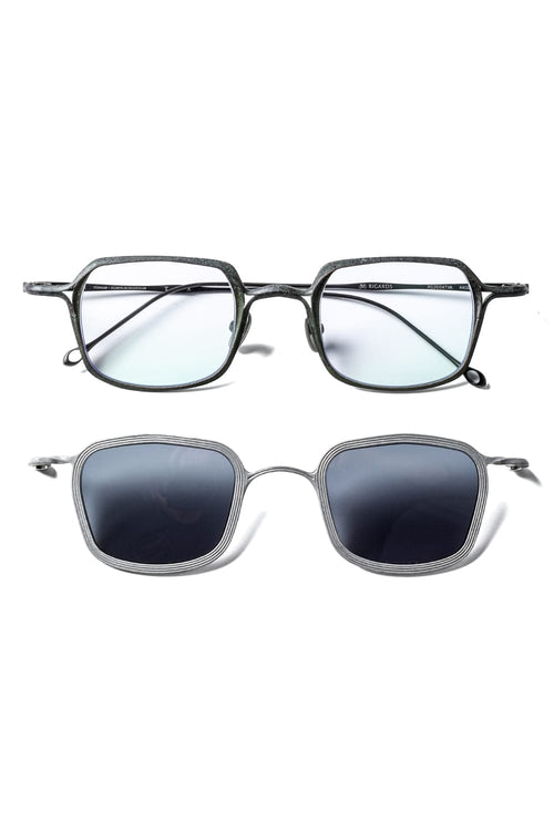 RIGARDS collaboration sunglasses - RG2004TVA VINTAGE JADE + SILVER / CLEAR + D.GRAY LENS / VINTAGE - The Viridi-anne