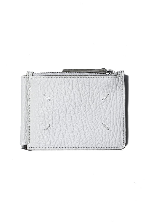 Wallet Slim 2 Pincer GRAINY LEATHER  White - Maison Margiela