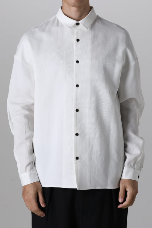 Shirt Loose Fit Cotton Linen White - DEVOA