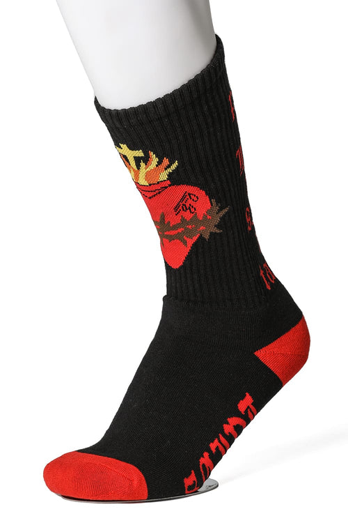 HEART Socks Black - SAINT Mxxxxxx