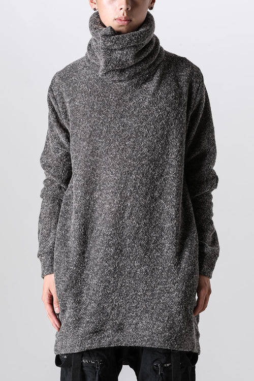 Slab Wool Knit High-Neck Pullover Gray - D.HYGEN